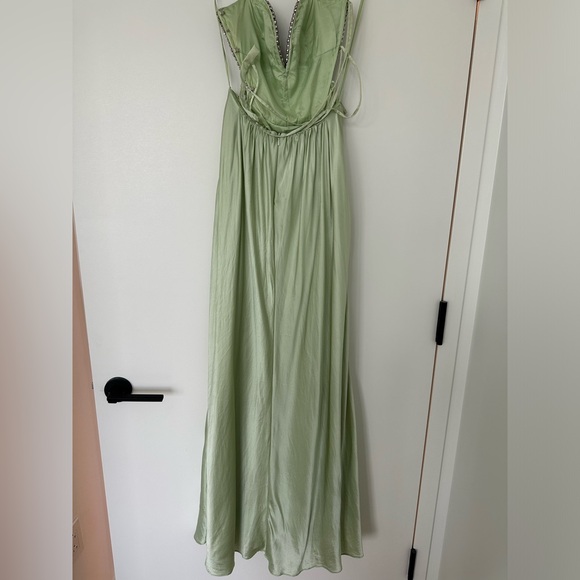 Mignon Crystal Mint Green Prom Dress - Picture 11 of 15